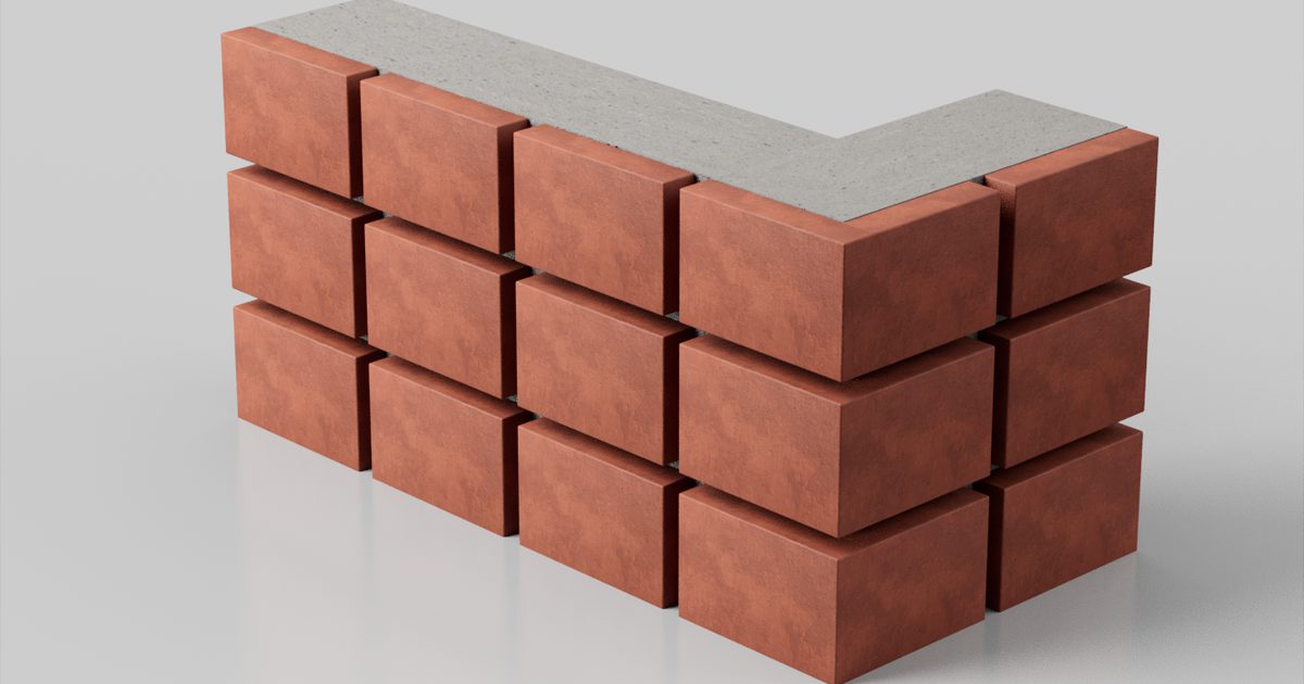Stack Header Sill Pattern 12 x 6 Header Stack Corner Block