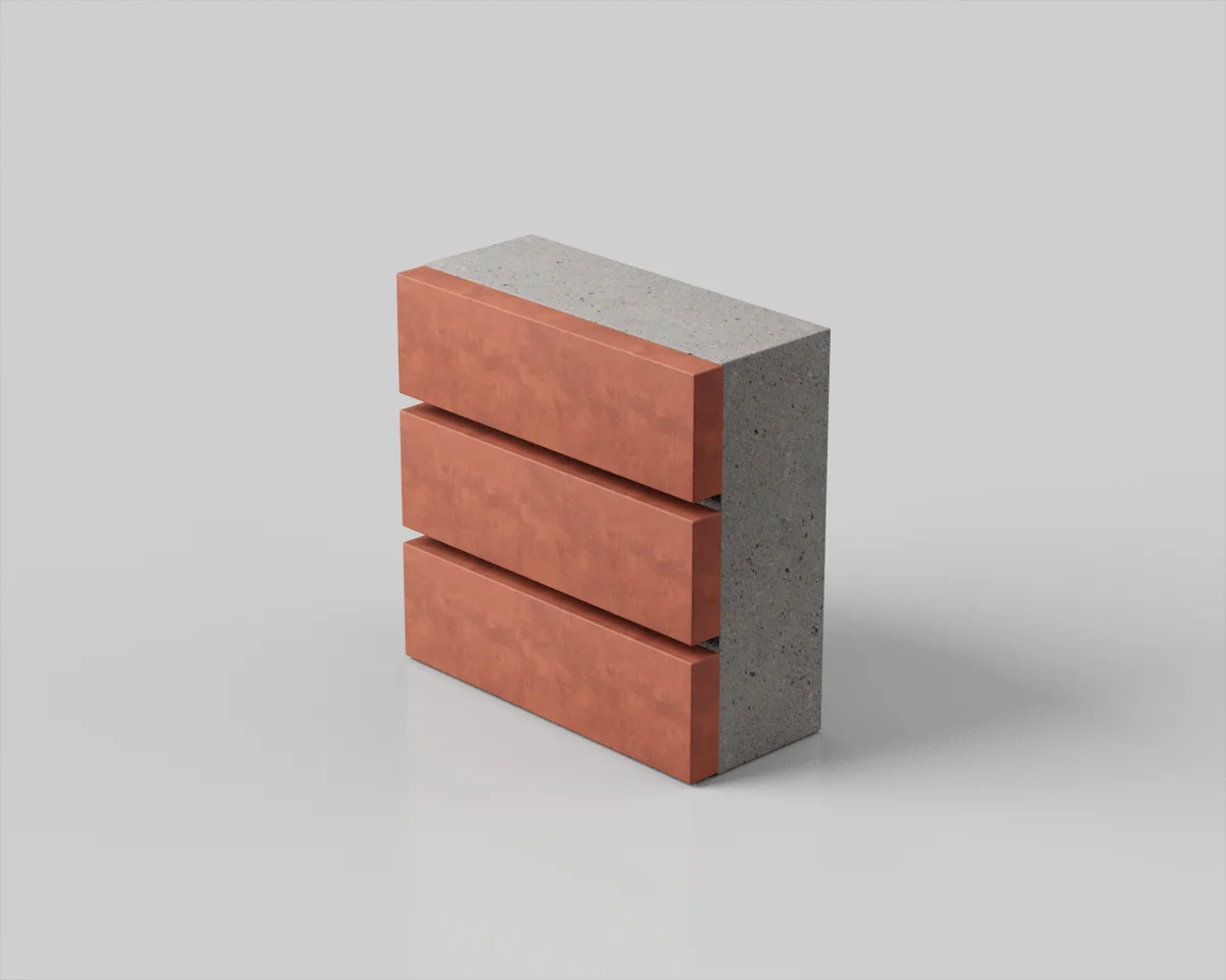 Bordered Stack Bricks 3 Brick Stack Block